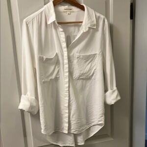 Cloth & Stone White Button Down Shirt Classic Style